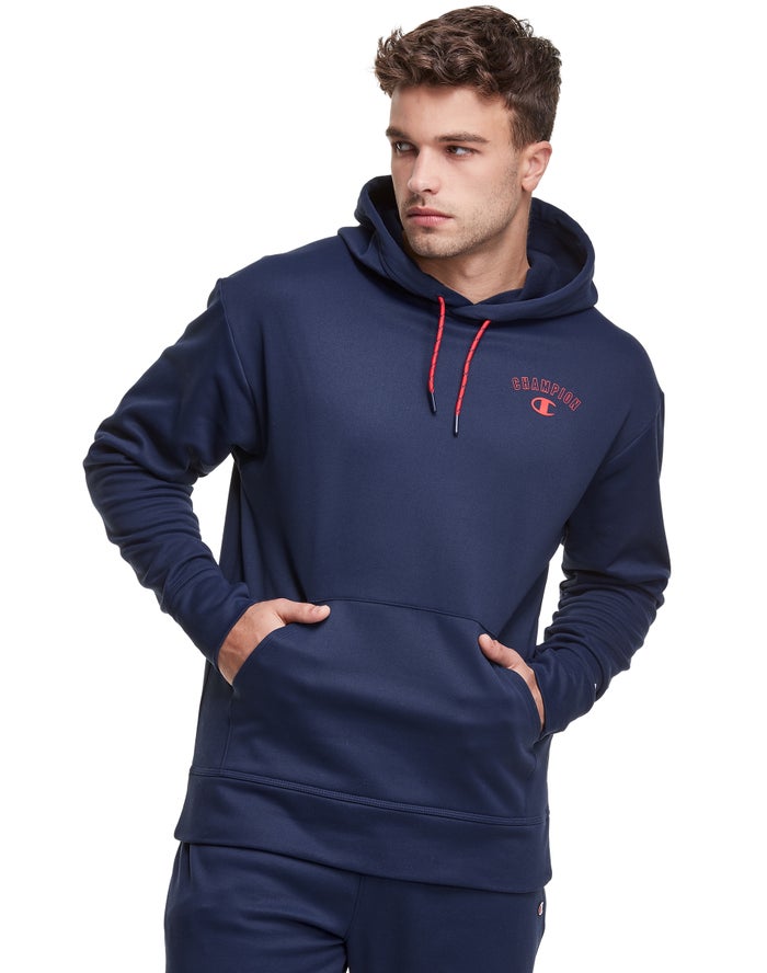 Sudadera Con Capucha Champion Hombre - Game Day Block Arch Logo ( Azul Marino ) 0724851-EW